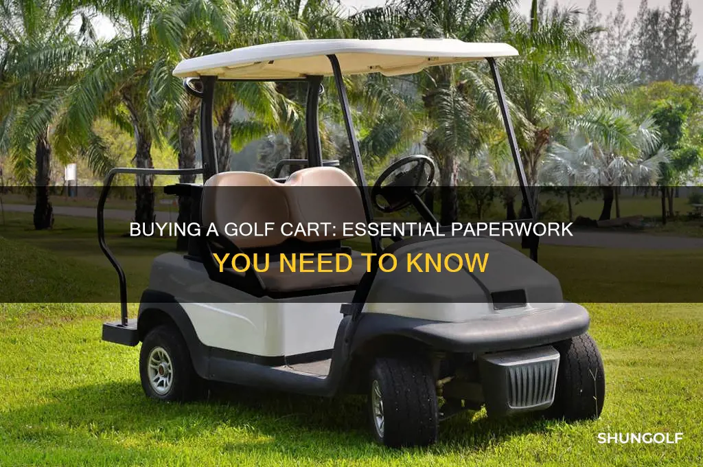 do i need any paperwork when buying a golf cart