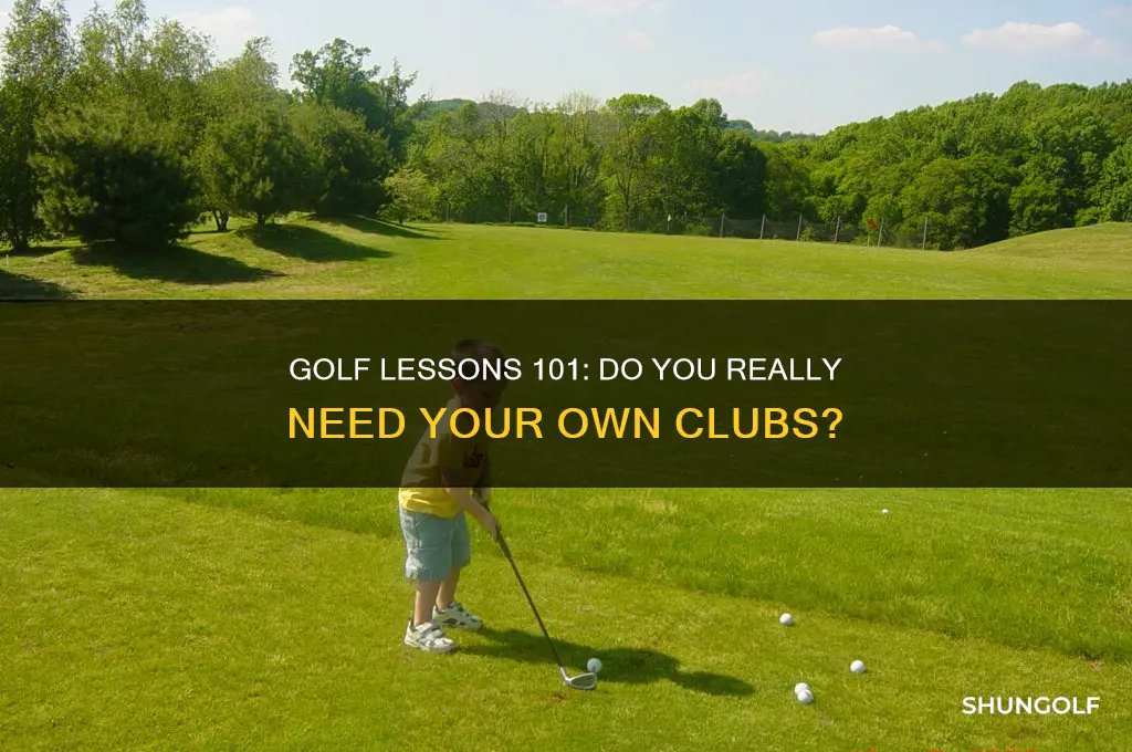 do i need golf clubs for lessons