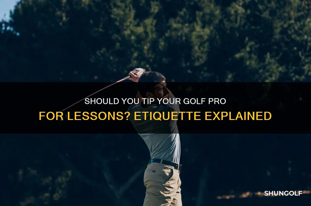 do i tip a golf pro for lessons
