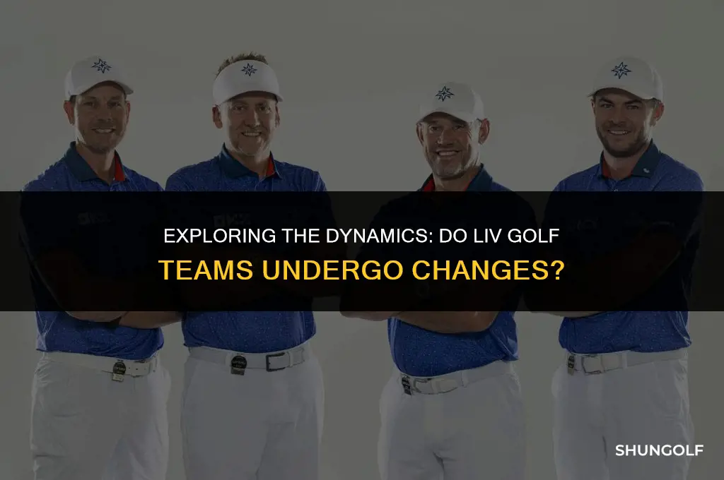 do liv golf teams change