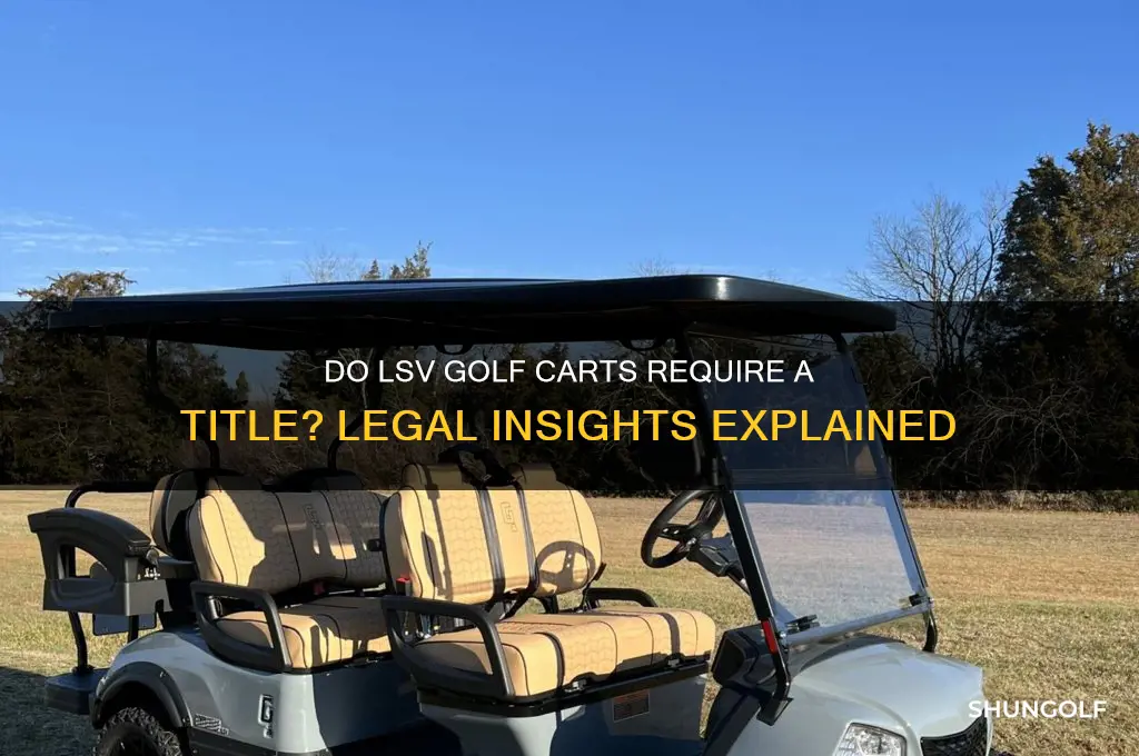 do lsv golf carts have a title