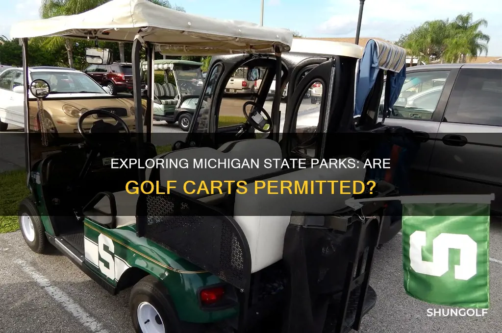 do michigan state parks allow golf carts