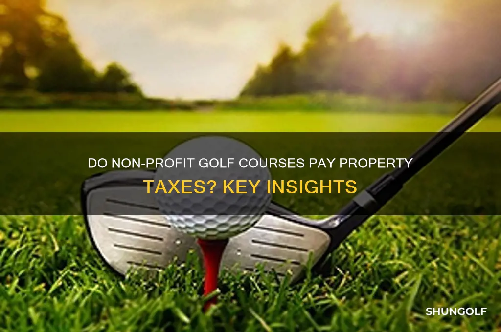 do non profit golf courses pay prope1st class postagety tax