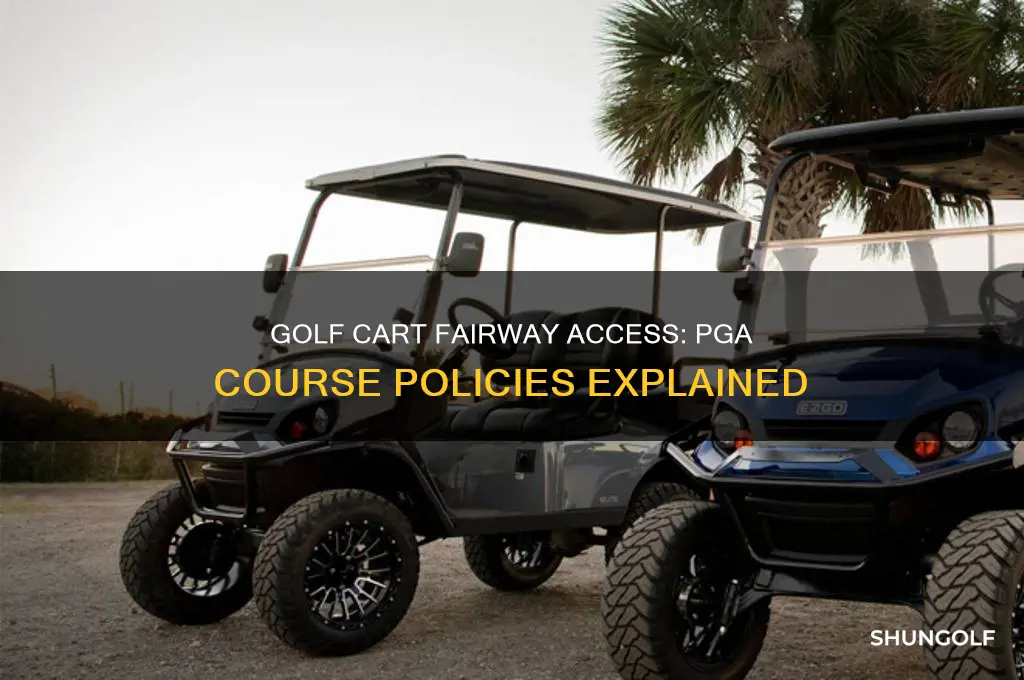 do pga courses let golf carts on fairway