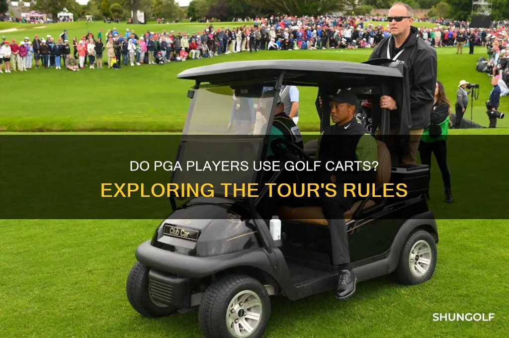 do pga players use golf carts