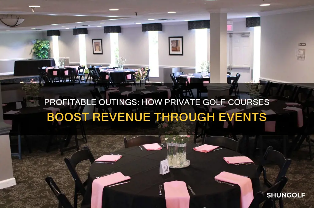 do private golf courses make money from hosting outings