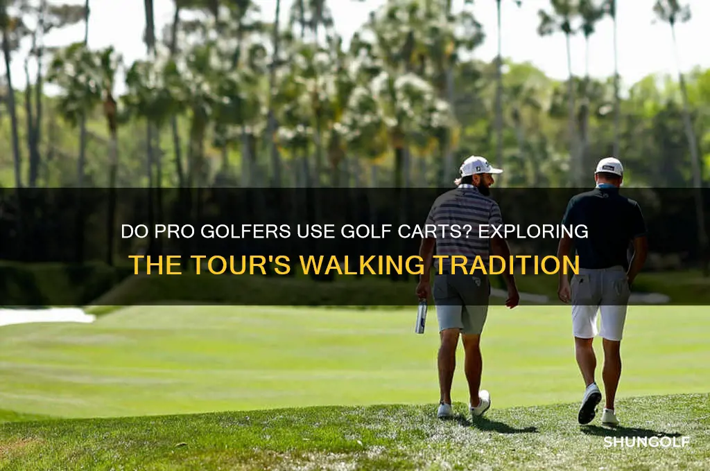 do pro golfers use golf carts