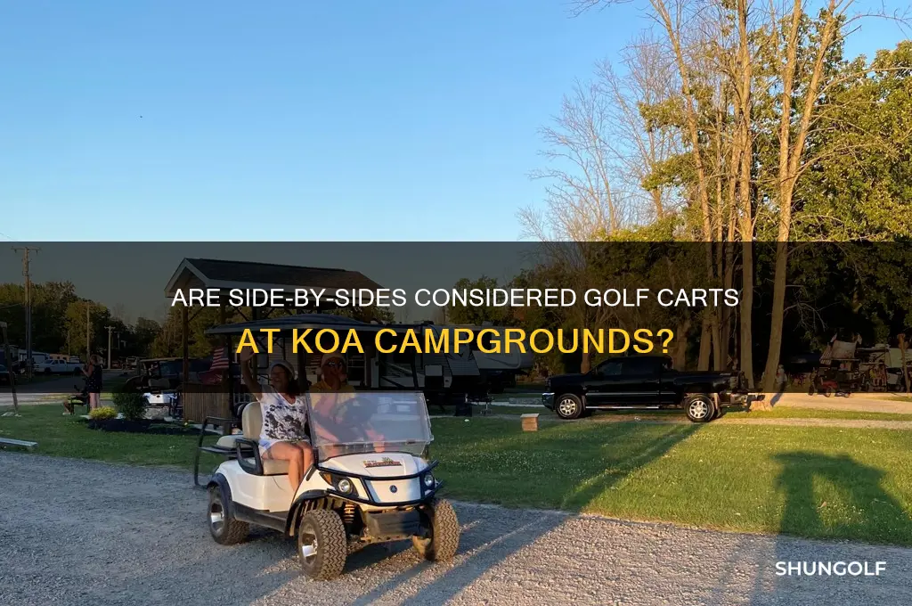 do side by sides count as golf carts koa