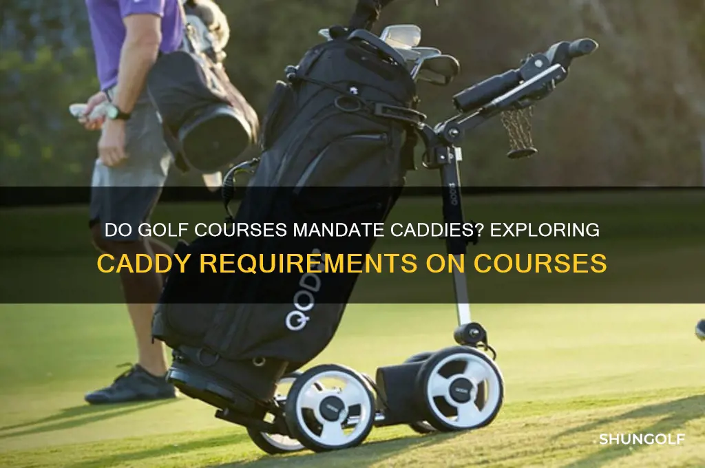 do some golf courses require a caddy