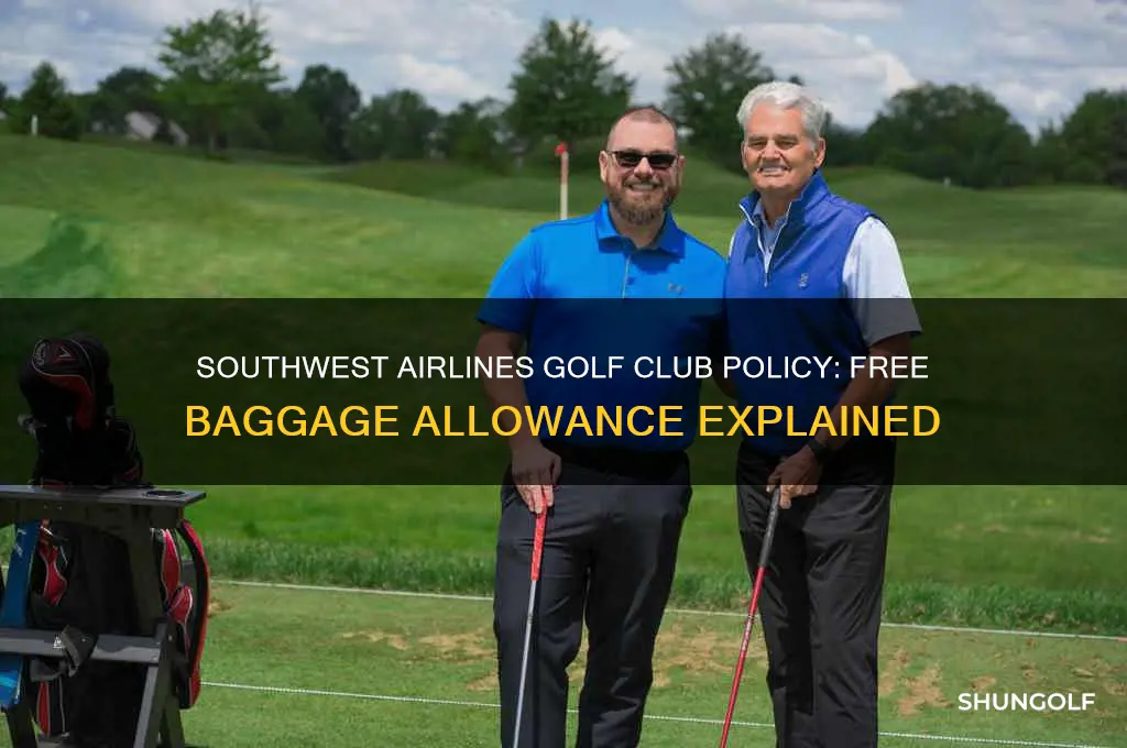 do southwest count golf clubs as a free baggage