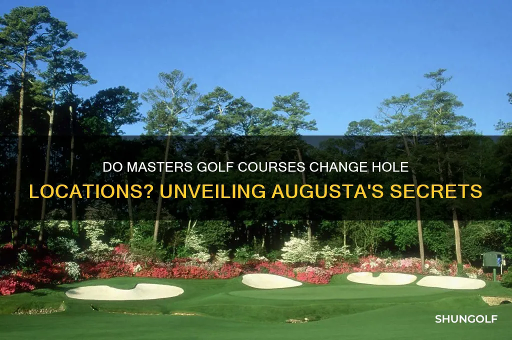 do they change hole location golf masters