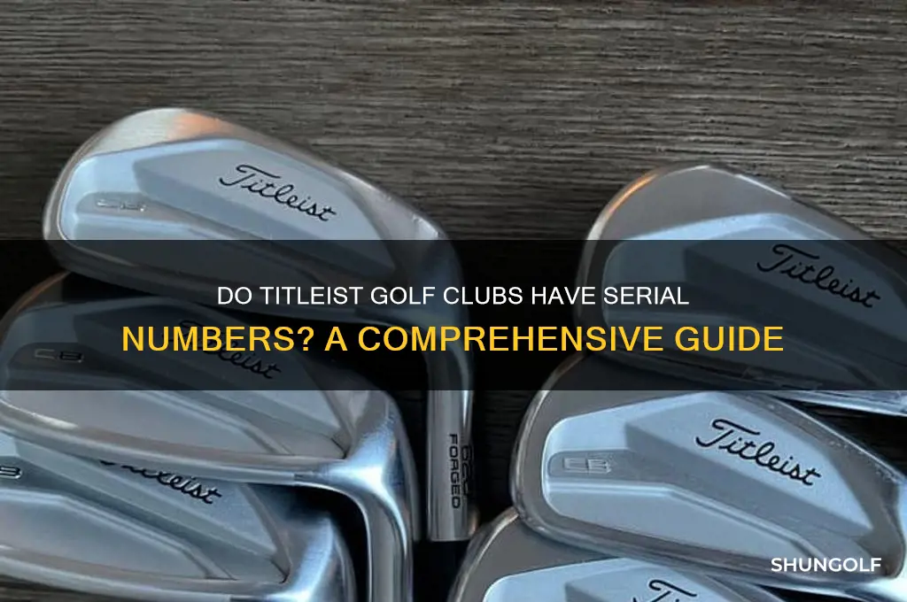 do titleist golf clubs have serial numbers