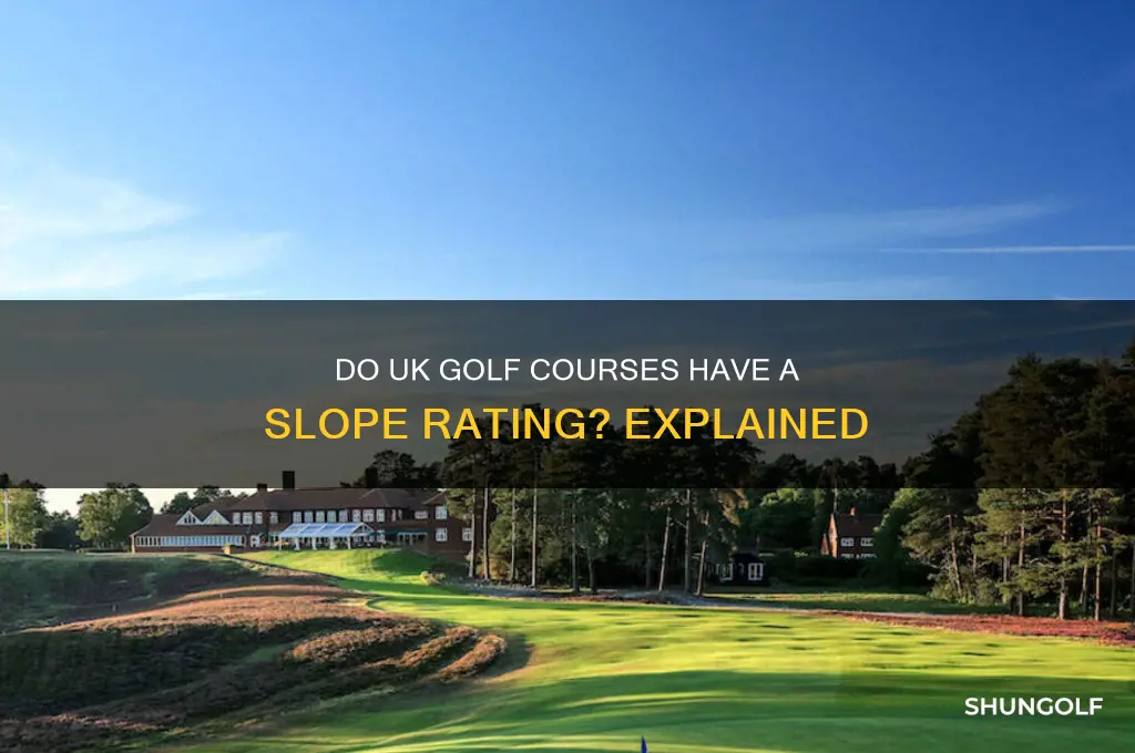 do uk golf courses have a slope rating