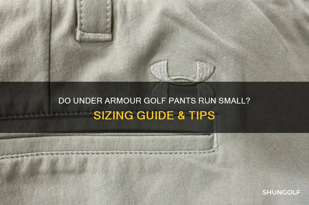 do under armour golf pants run small