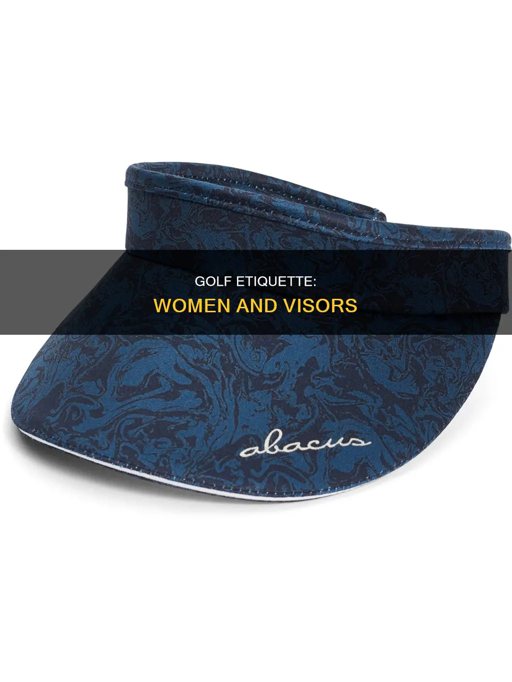 do women remove visor in golf