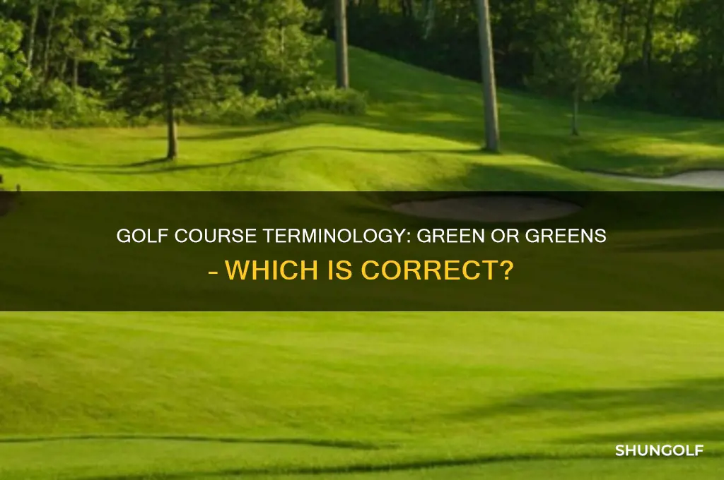 do you call golf course green or greens