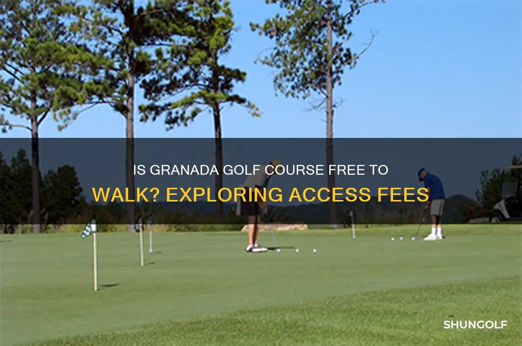 do you have to pay to walk granada golf course