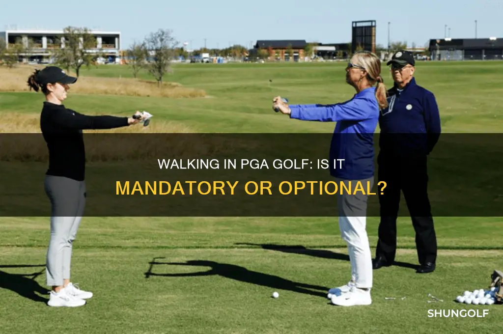 do you have to walk in pga golf