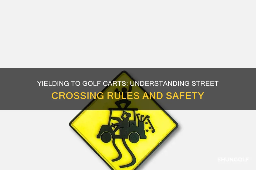 do you have to yield to golf cart crossing street
