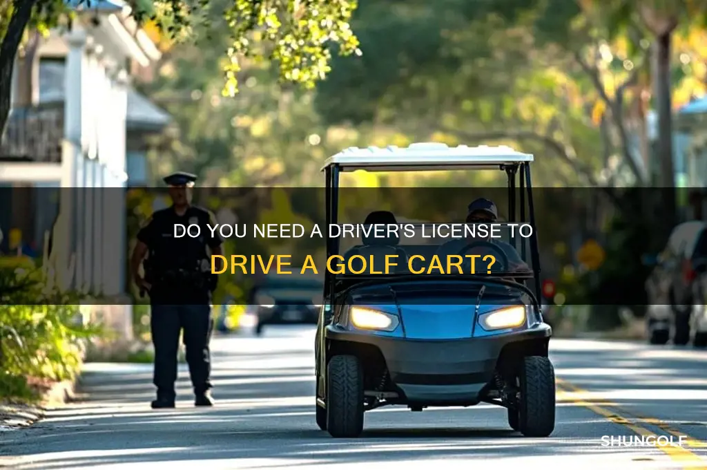 do you need a driverslicen to drive a golf cart