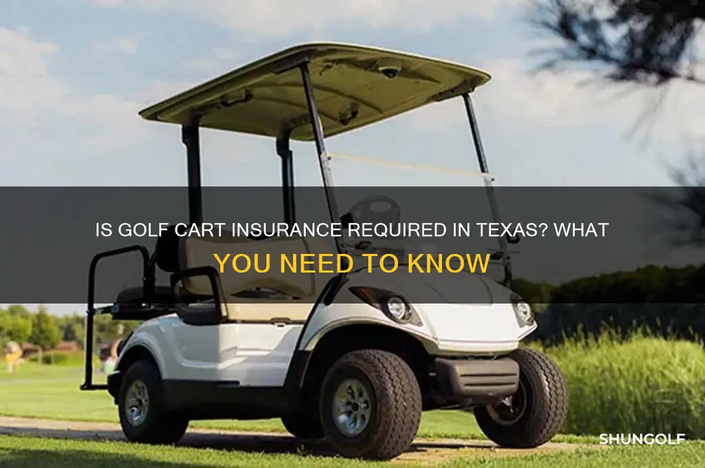 do you need golf cart insurance in texas