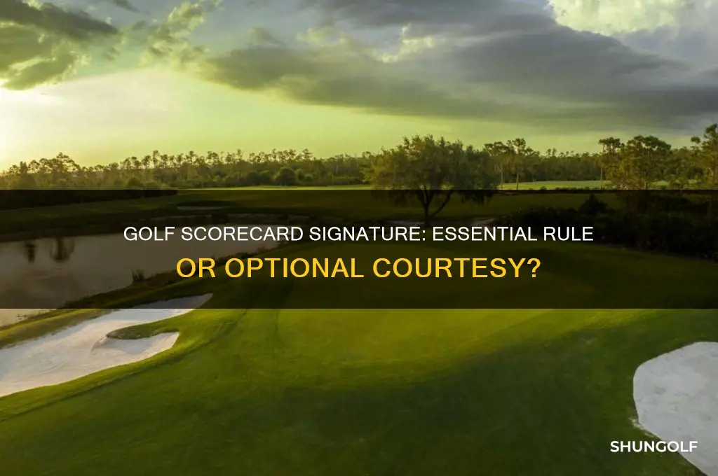 do you need to have someone sign golf scorecard
