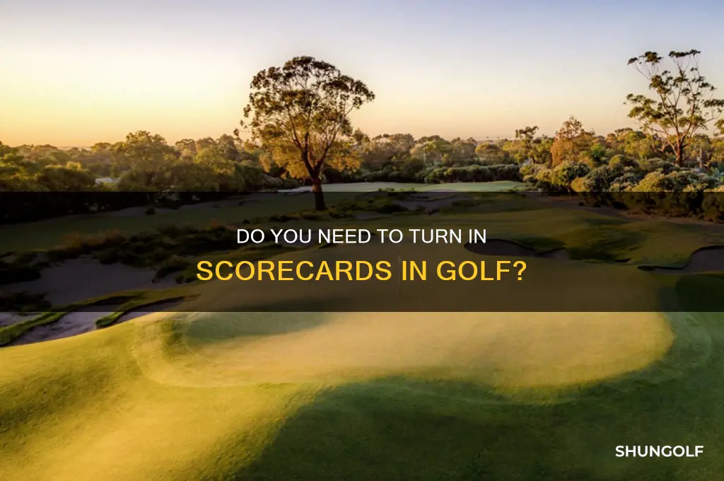 do you need to turn in score cards golf