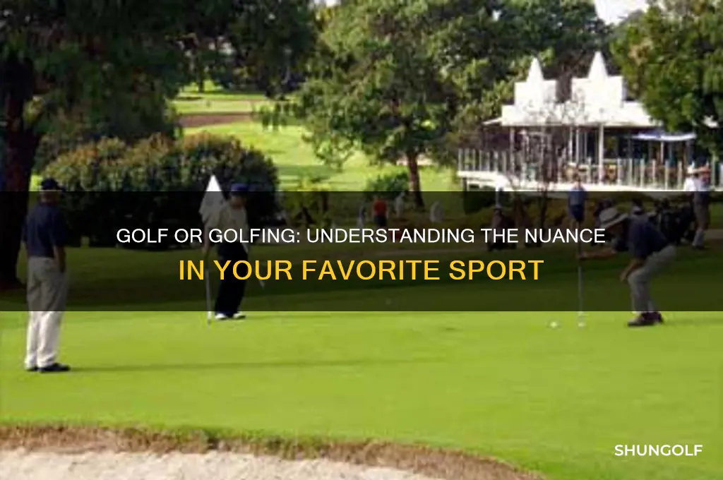 do you play golf or go golfing