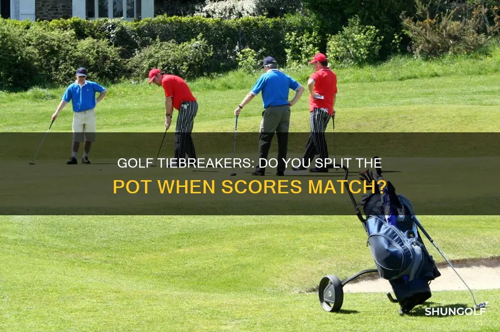 do you split the pot when you tie in golf