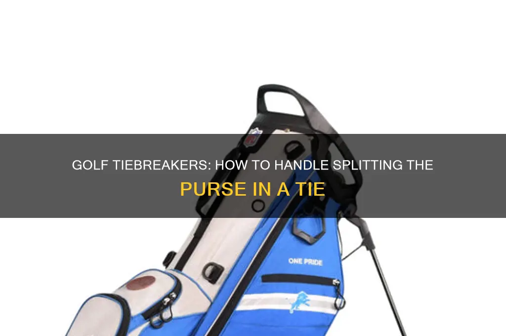 do you split the purse when you tie in golf