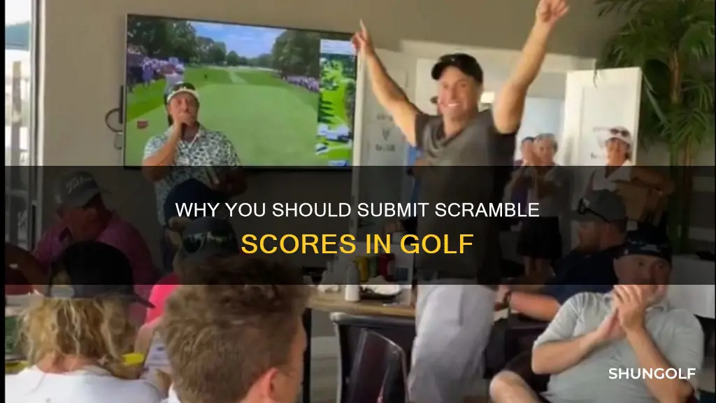 do you submit scramble scores golf