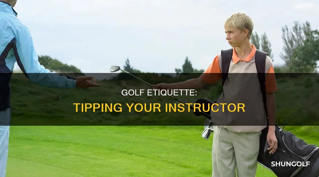 do you tip a golf instructor