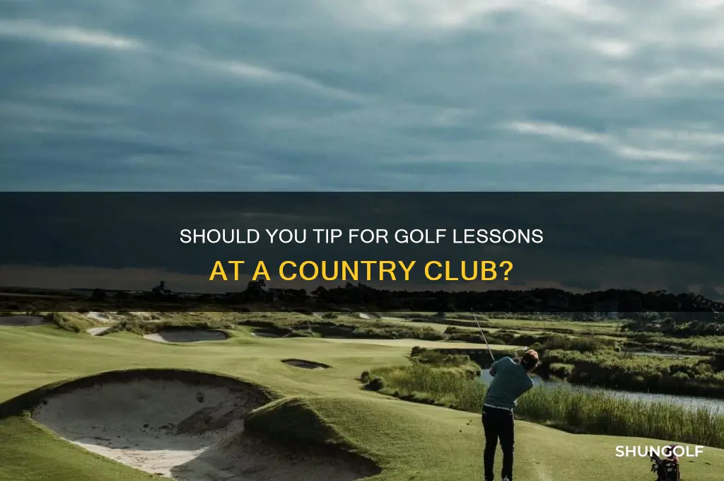 do you tip golf lessons country club