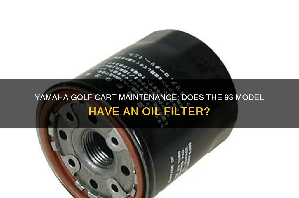 does a 93 yamaha golf cart have an oil filter