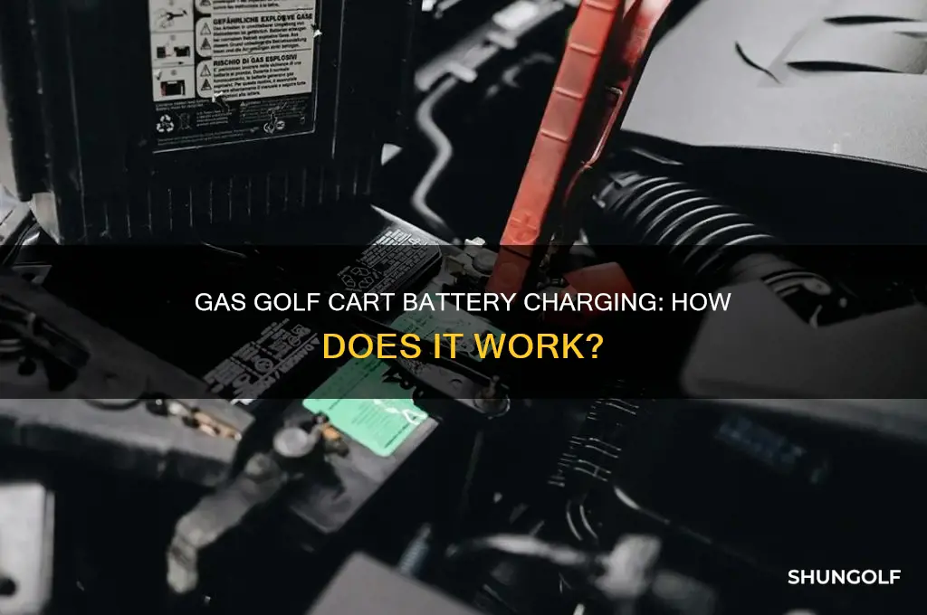 does a gas golf cart charge its battery