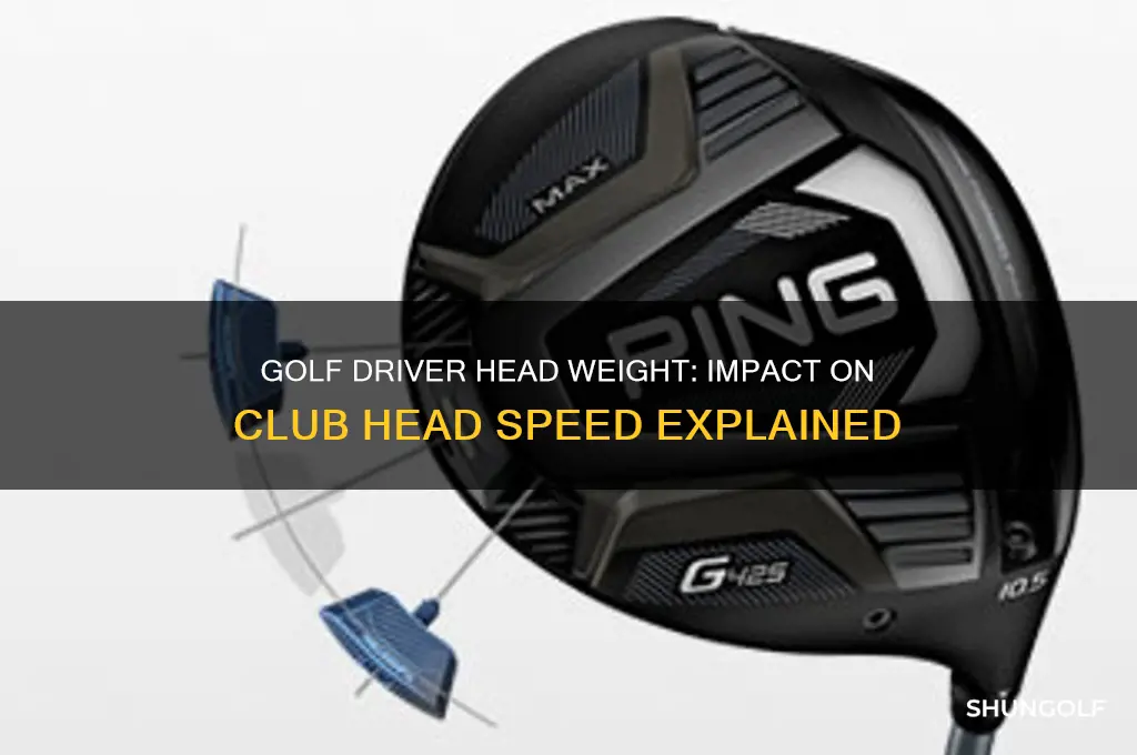 does a golf driver head weight affect club head speed