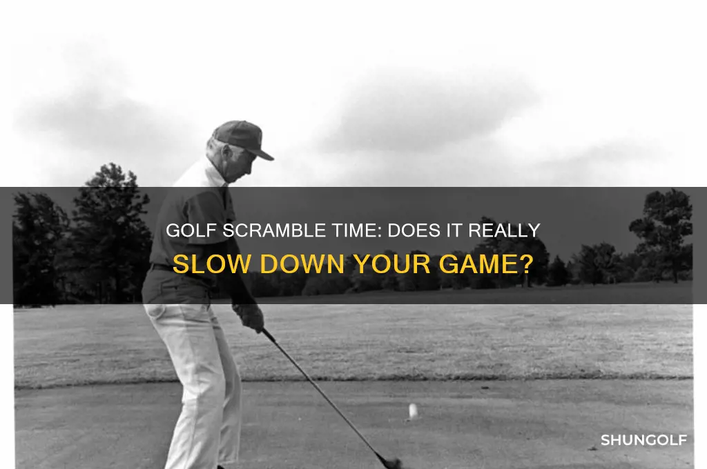 does a scramble in golf take more time