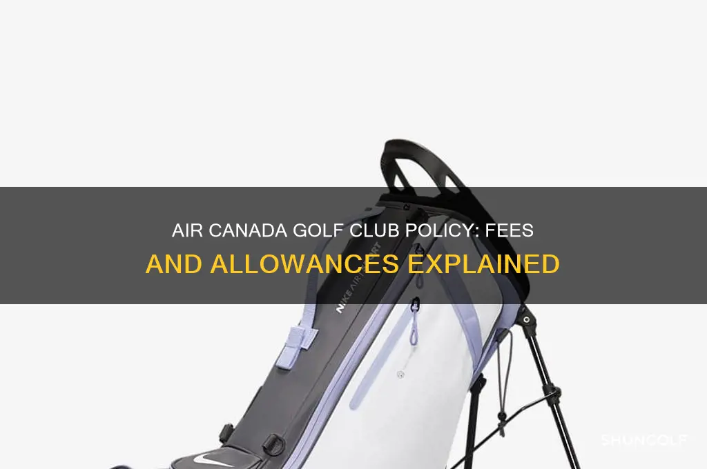 does air canada charge for golf clubs
