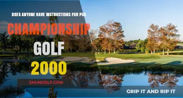 PGA Championship Golf 2000: Finding Lost Instructions and Gameplay Tips
