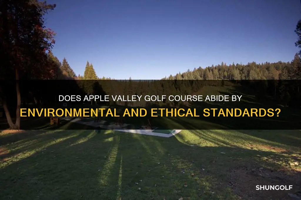 does apple valley golf course abide