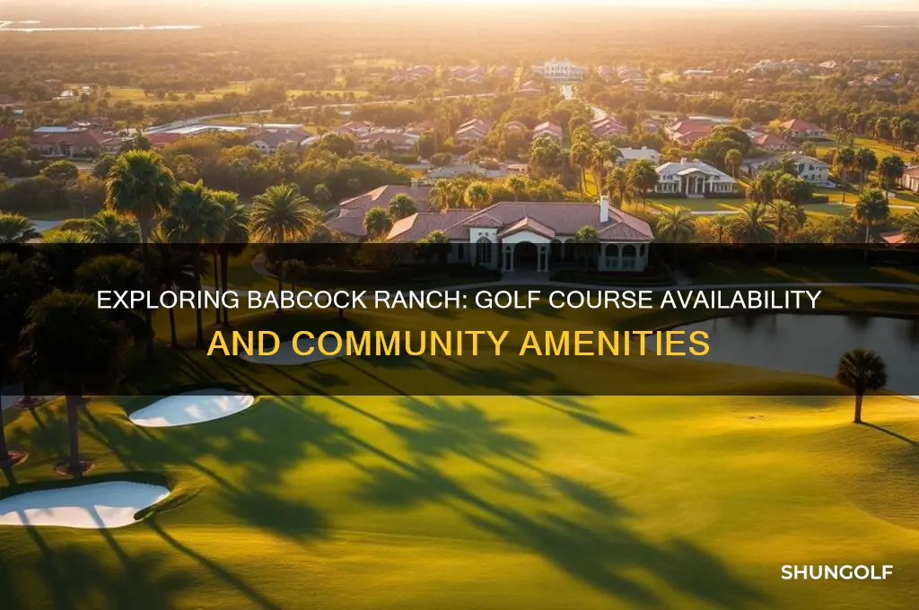does babcock ranch have a golf course