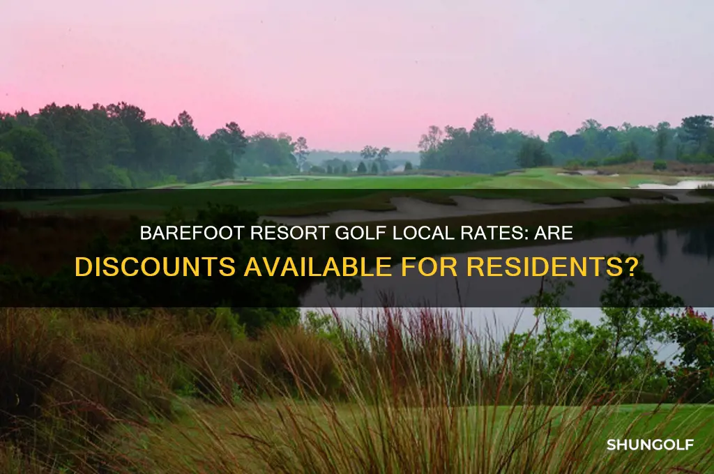 does barefoot resort golf have local rates