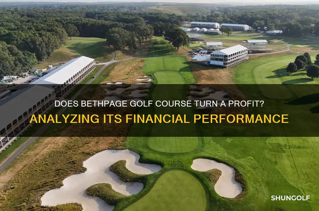 does bethpage golf course turn a profit