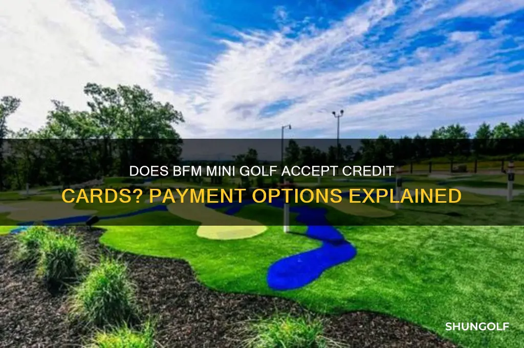 does bfm mini golf accept credit cards