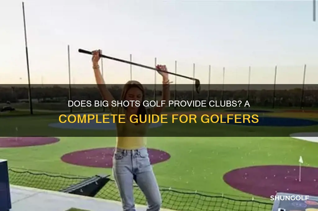 does big shots golf provide clubs