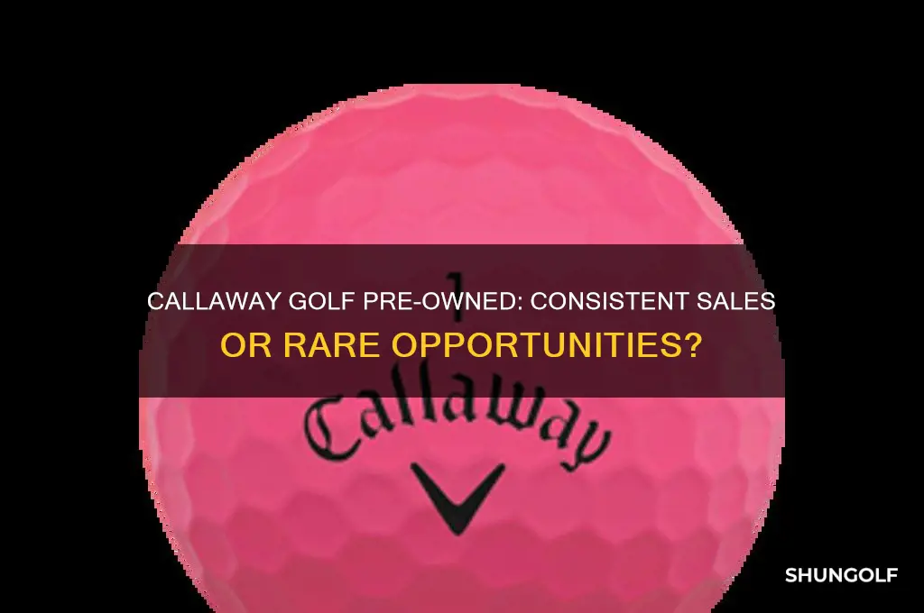 does callaway golf pre owned always have sales