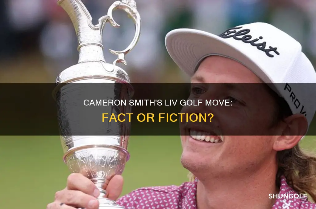 does cameron smith play for the liv golf