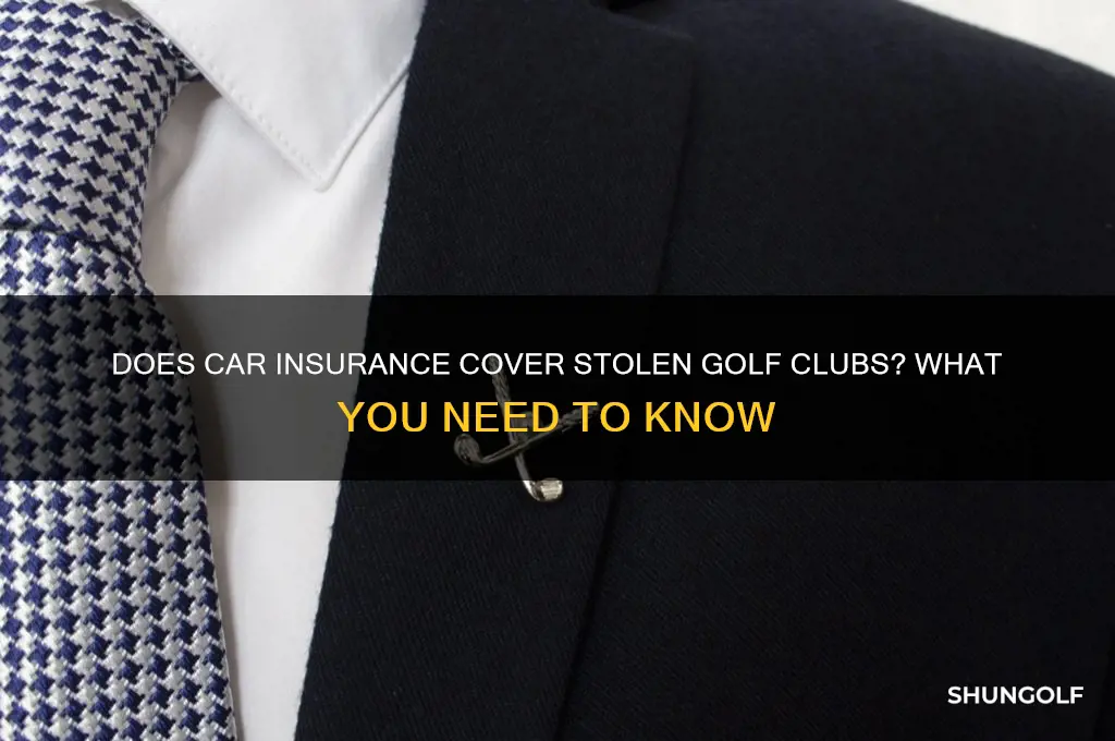 does car insurance cover stolen golf clubs