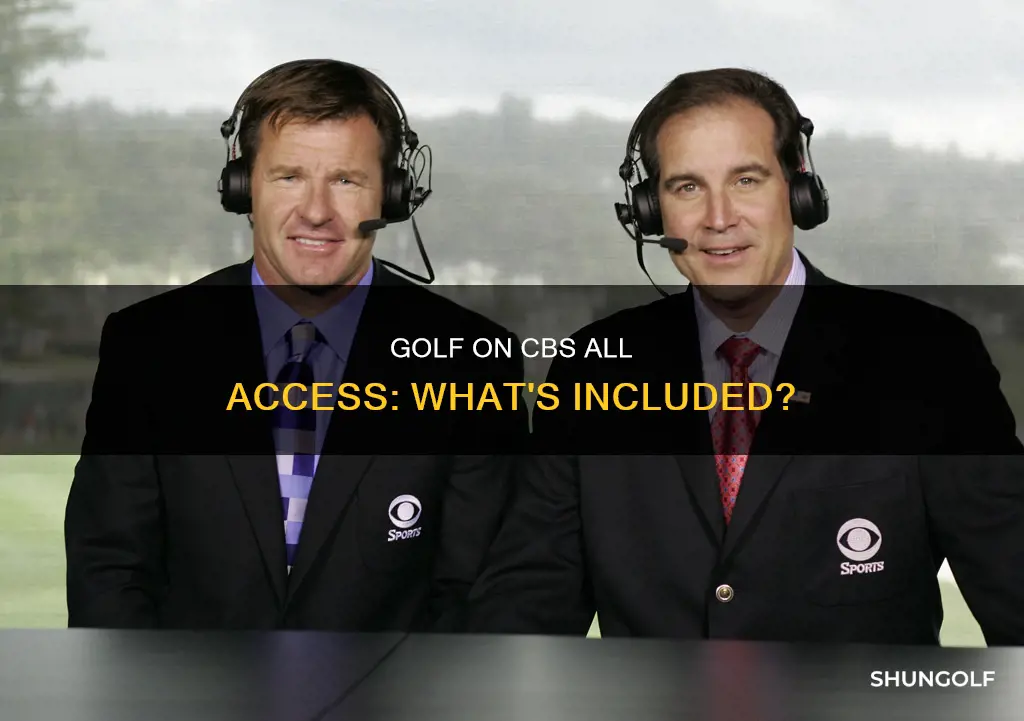 does cbs all access has golf