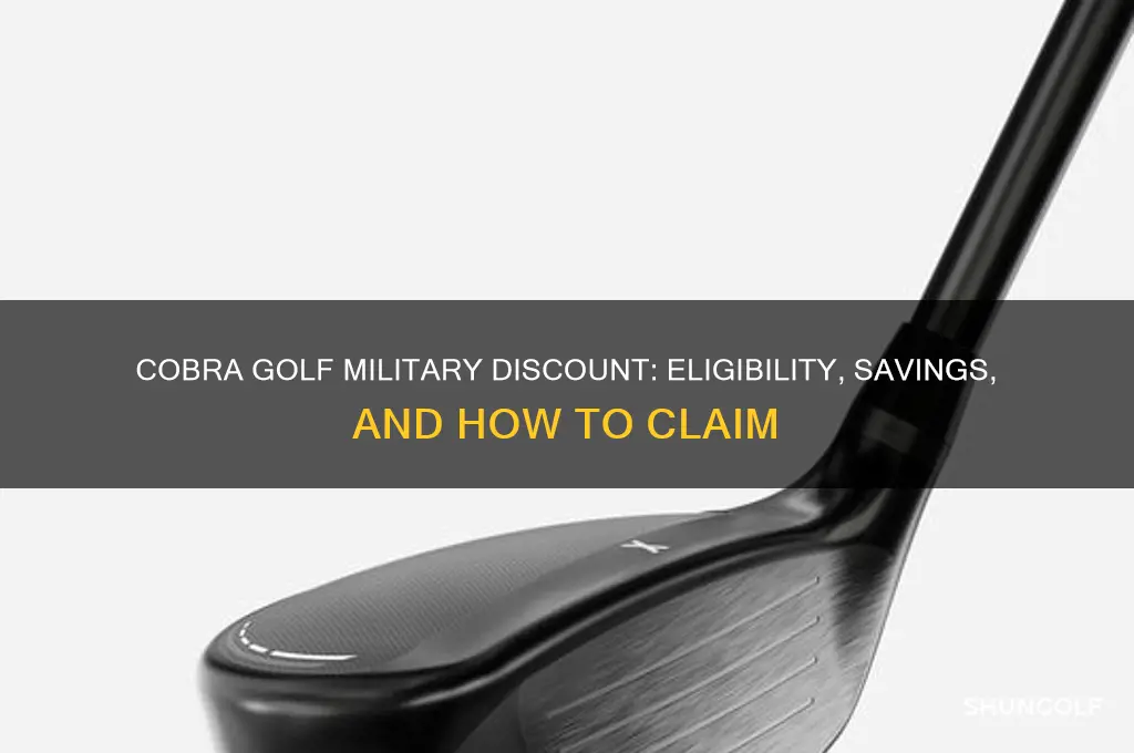 does cobra golf have a military discount
